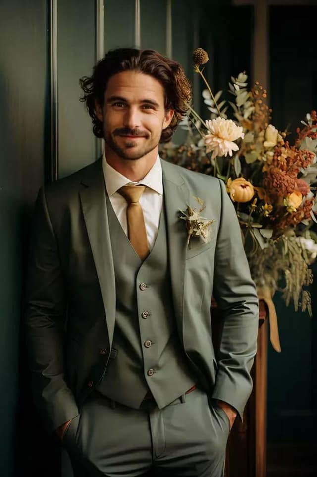 example suit 1, in hunter green