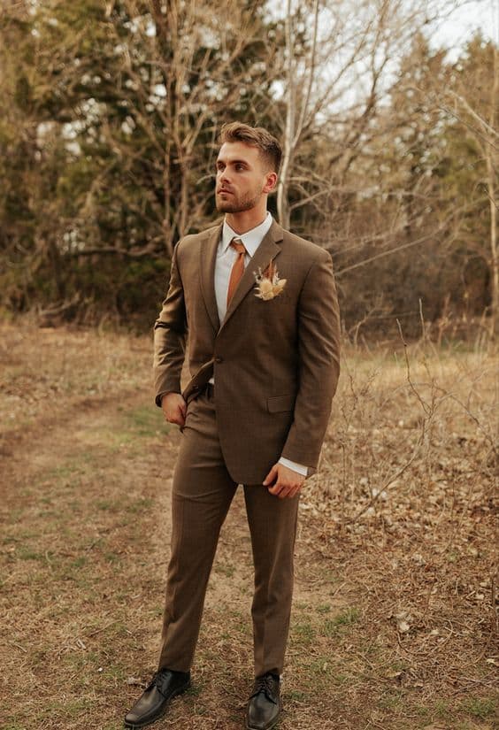 example suit 2, in brown
